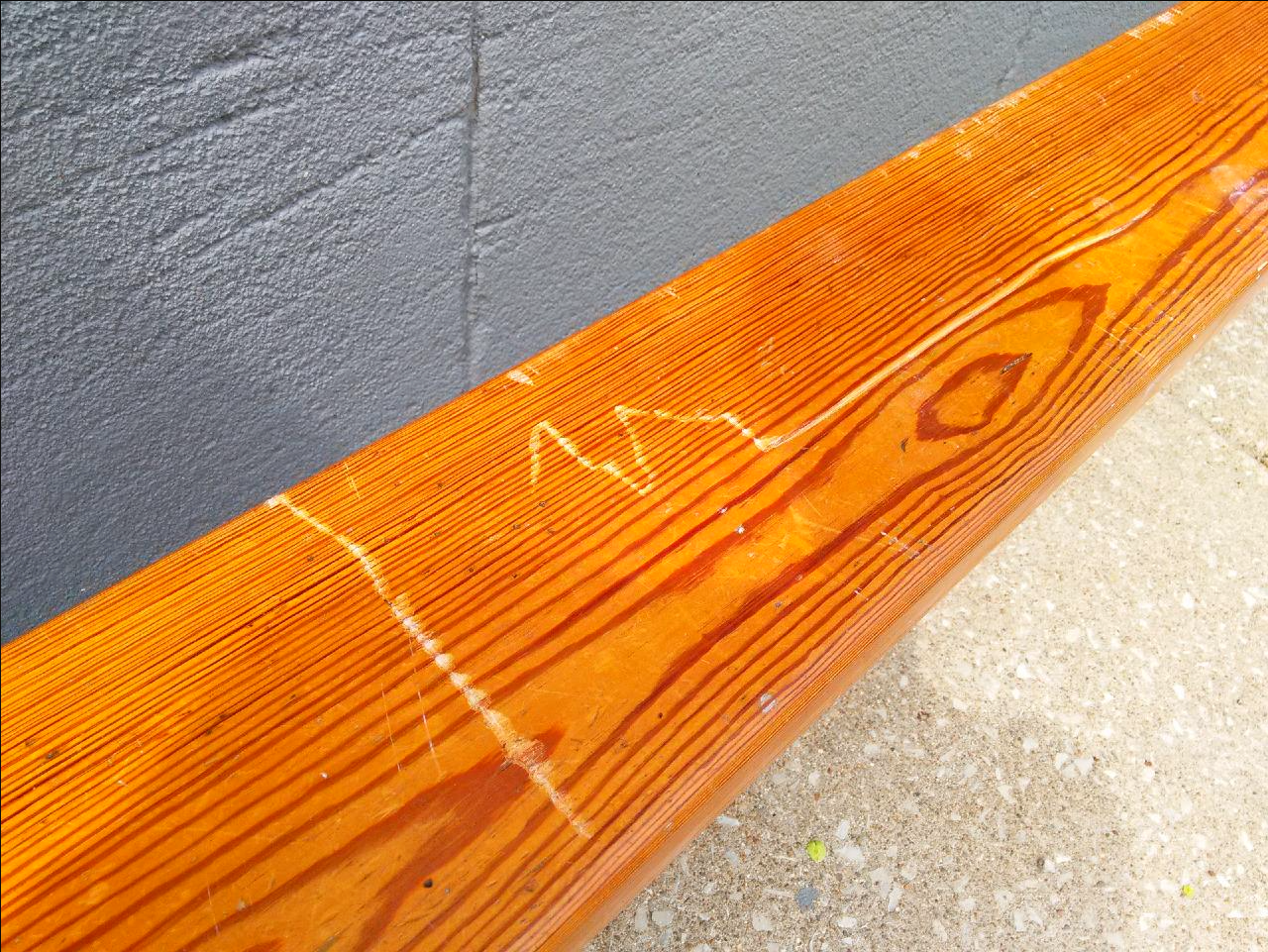 RARE VINTAGE SOLID WOOD LOCKER ROOM BENCH 142" l x 7" d x 17" h from the 60's