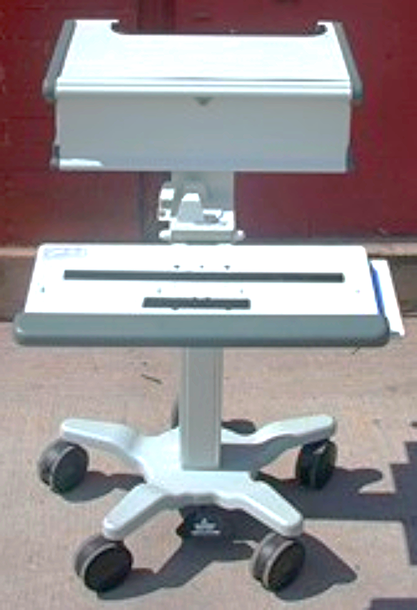 GCX INSTRUMENT VHRS VARIABLE HEIGHT ROLL STAND MOUNTING SYSTEM CART WORK SURFACE