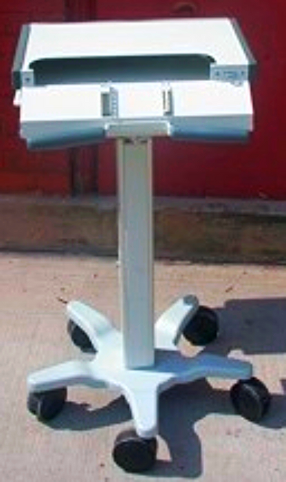 GCX INSTRUMENT VHRS VARIABLE HEIGHT ROLL STAND MOUNTING SYSTEM CART WORK SURFACE