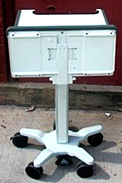 GCX INSTRUMENT VHRS VARIABLE HEIGHT ROLL STAND MOUNTING SYSTEM CART WORK SURFACE