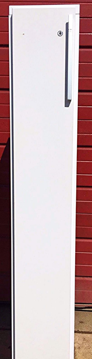 LOT OF KNOLL OFFICE FURNITURE WHITE LAMINATE  DESK LOCKER TOWER FILE CABINET