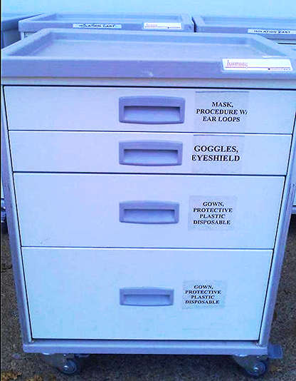 INNERSPACE STANLEY 7000 SERIES HARMONY MEDICAL LABORATORY CART DRAWER ON CASTERS