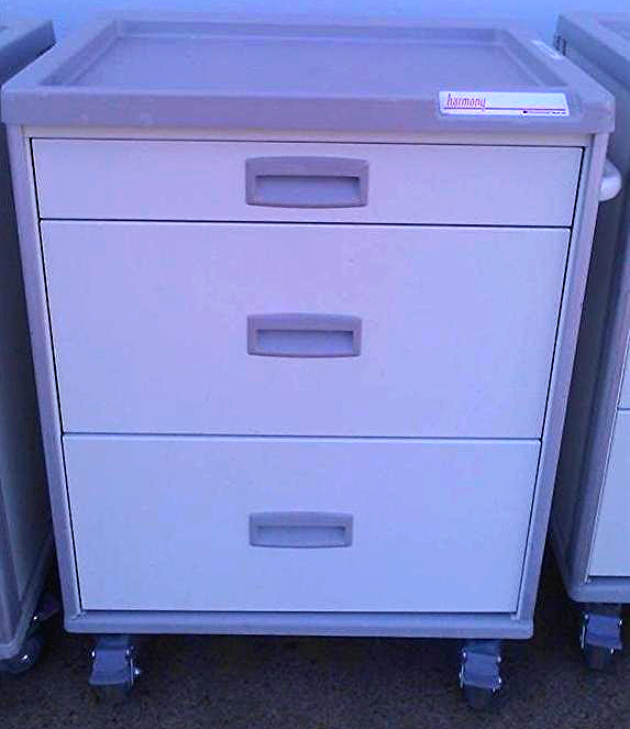 INNERSPACE STANLEY 7000 SERIES HARMONY MEDICAL LABORATORY CART DRAWER ON CASTERS