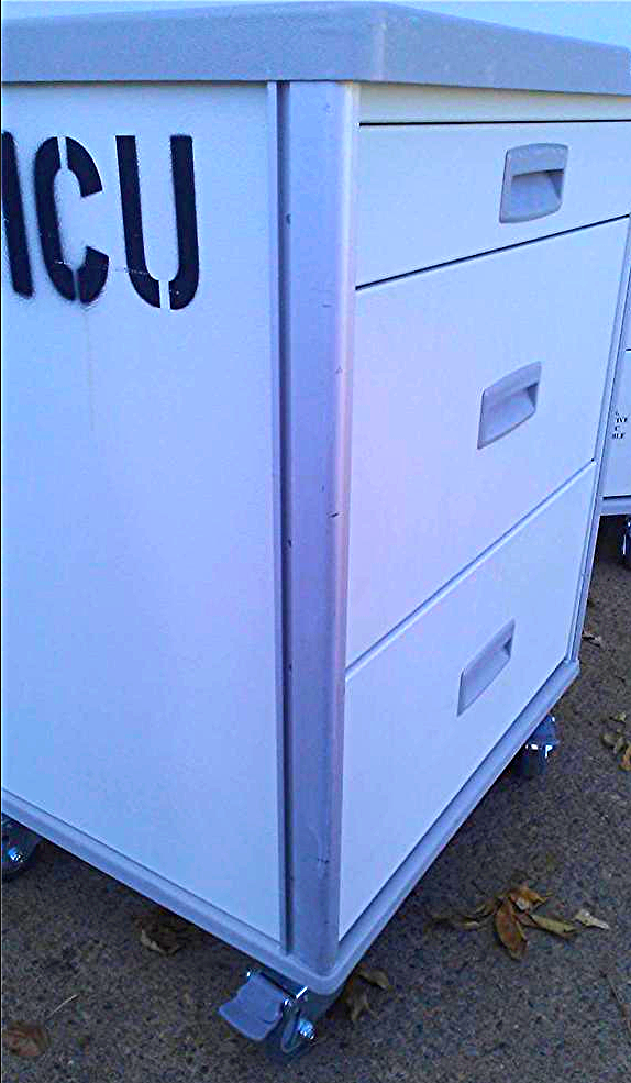 INNERSPACE STANLEY 7000 SERIES HARMONY MEDICAL LABORATORY CART DRAWER ON CASTERS