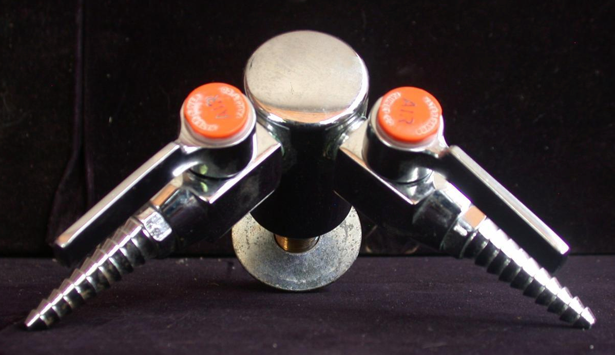 Chicago Water Air DoubleBall Valve Assembly DeckMount LABORATORY FAUCET FreeShip