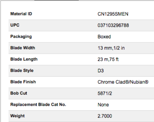 LUFKIN CN1295SMEN BLADE TAPE OIL GAG.1/2" x 23m/75' Metric Chrome Clad® FREESHIP