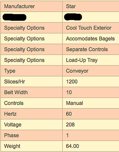 STAR HOLMAN QCS-2-1200B CONVEYOR STYLE COMMERCIAL BAGEL TOASTER 1,200/Hour OVEN