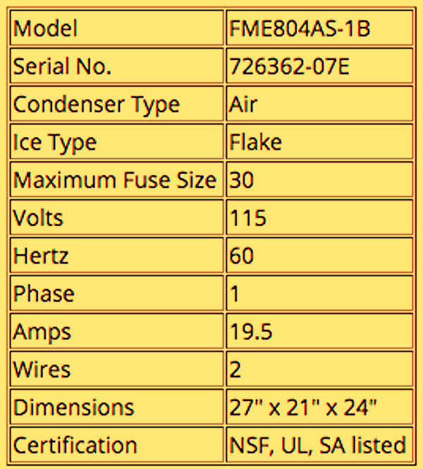 SCOTSMAN FME804AS-1B AIR COOLED FLAKER 760lbs ICEday ICE MAKER with BIN FREESHIP