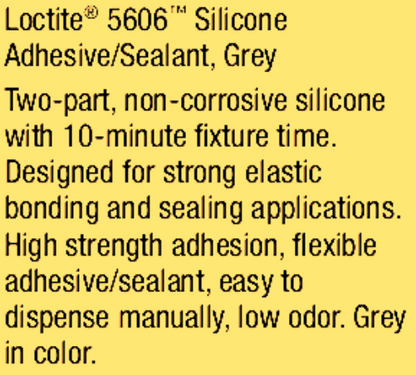 LOCTITE SI 5606 SILICONE ELASTIC ADHESIVE USE BY 05/18 w STATIC MIXER FREE SHIP
