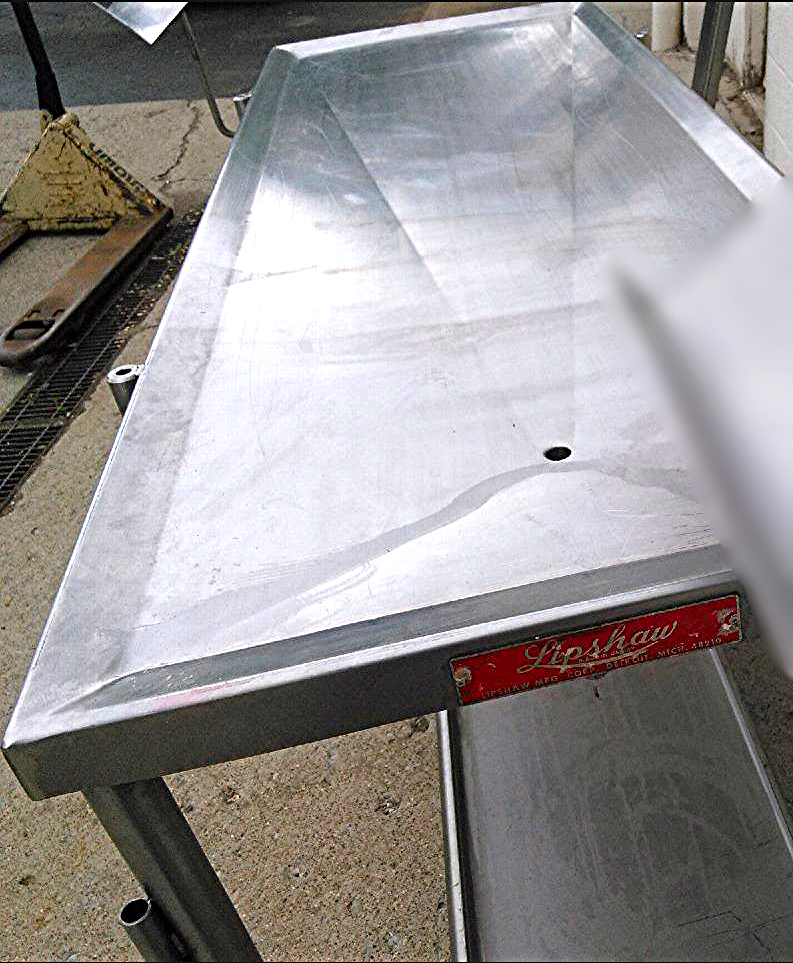 HEAVY DUTY STA STEEL HOSPITAL AUTOPSY GURNEY plus DRIP & 2 TRAY MORGUE FREE SHIP