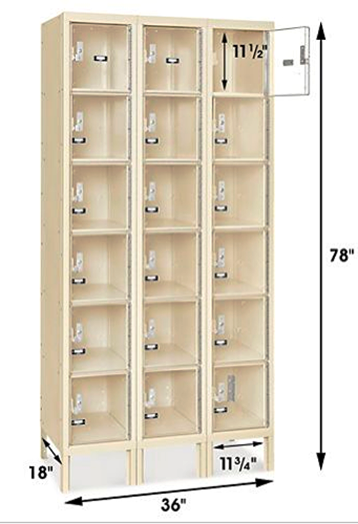 U-LINE CLEAR VIEW EXAMINATION SEE THROUGH STORAGE LOCKER