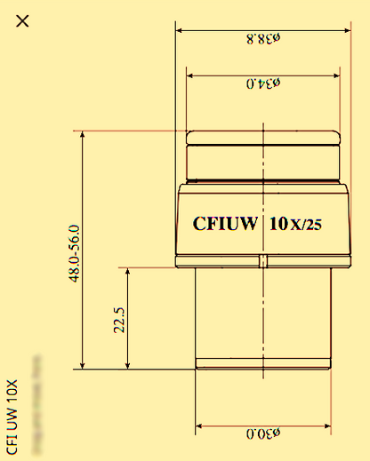PAIR of NIKON CFIUW 10 x 25 EYEPIECEs for ECLIPSE MICROSCOPE E200 E400 E600