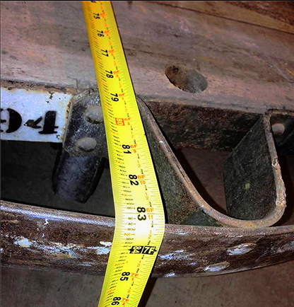 UNIQUE VINTAGE 7 FOOT LONG INDUSTRIAL STEAMPUNK OLD OAK WOOD CART METAL WHEELS