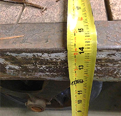 UNIQUE VINTAGE 7 FOOT LONG INDUSTRIAL STEAMPUNK OLD OAK WOOD CART METAL WHEELS