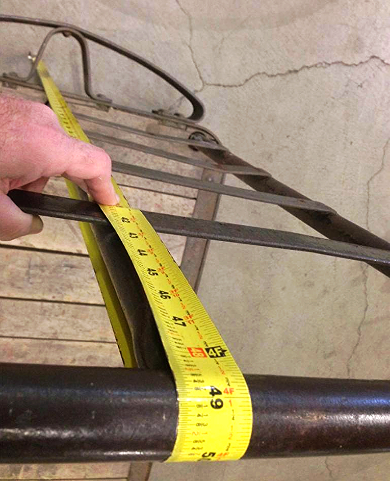 UNIQUE VINTAGE 7 FOOT LONG INDUSTRIAL STEAMPUNK OLD OAK WOOD CART METAL WHEELS