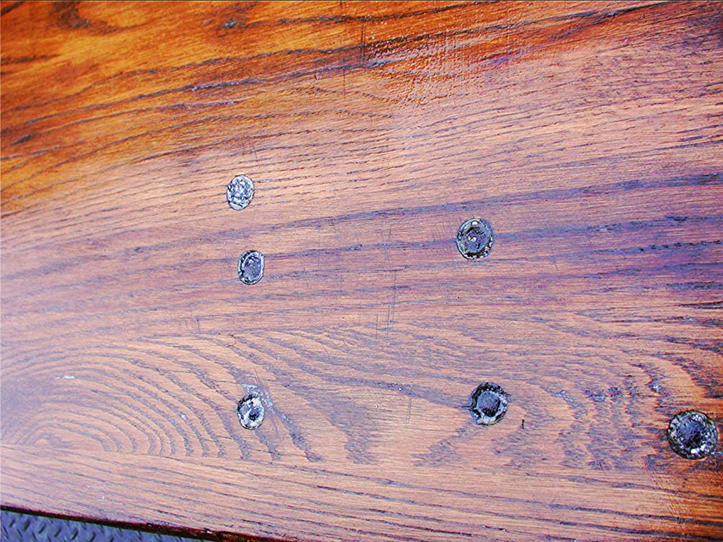 RARE COLSON INDUSTRIAL DESIGN OAK CART COFFEE TABLE 66x32x11 FOUR PHENOLIC WHEEL