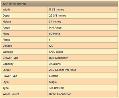 BUNN TB3Q ICED TEA BREWER 3 GALLON QUICKBREW PERCULATOR PN36700.00.0013 FREESHIP