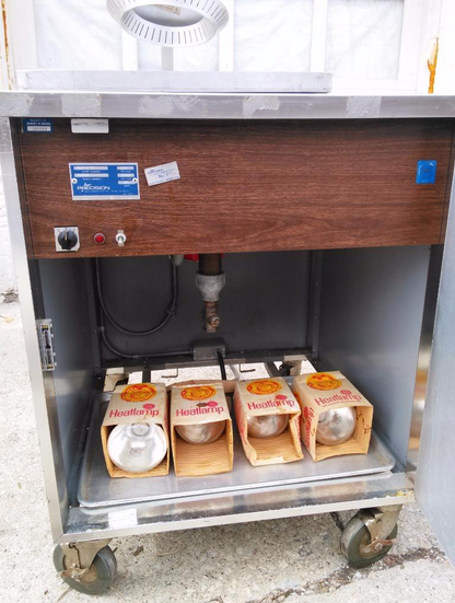 PRECISION BLU-2-BU STEAM MEAT CARVING STATION & MERCO PRODUCTS B 105 A HEAT LAMP