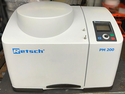 RETSCH PM 200 DOUBLE GRINDER PLANETARY TWO STATION BALL MILL WATCHVIDEO FREESHIP