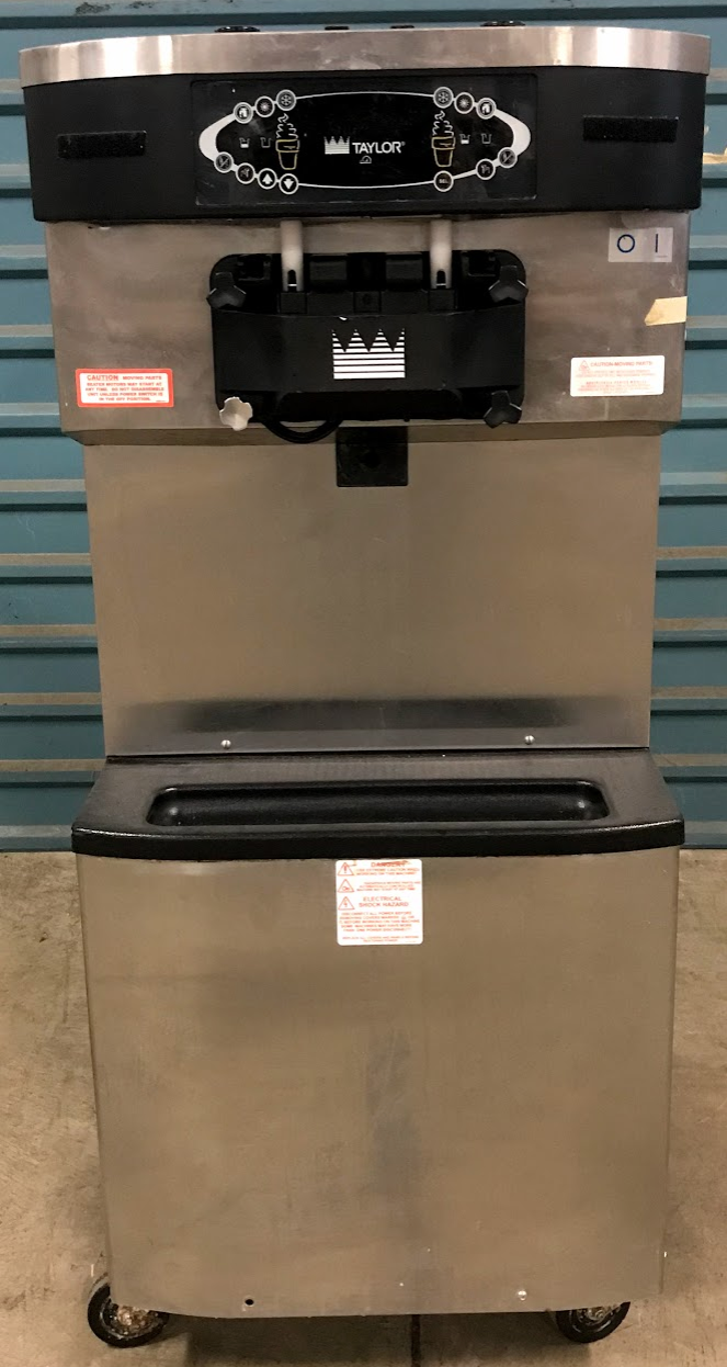 TAYLOR CROWN C717‑33 YOGURT ICE CREAM SHAKE SOFT FREEZER WHEELS MANUAL FREE SHIP