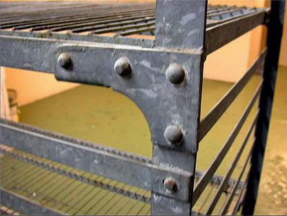 BAKER'S RACK CART 8SHELVES on Wheels RARE INDUSTRIAL VINTAGE GALVANIZED FREESHIP