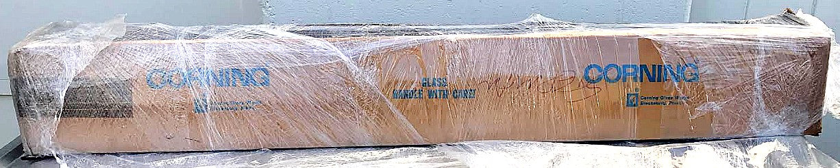 PYREX CORNING 60"x6"INCH ACID-WASTE  DRAINLINE with2 STOPCOCK LAB GLASS FREESHIP