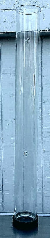 PYREX CORNING 60"x6"INCH ACID-WASTE  DRAINLINE with2 STOPCOCK LAB GLASS FREESHIP