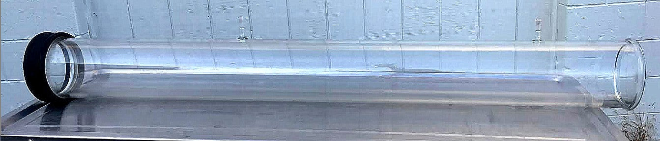 PYREX CORNING 60"x6"INCH ACID-WASTE  DRAINLINE with2 STOPCOCK LAB GLASS FREESHIP