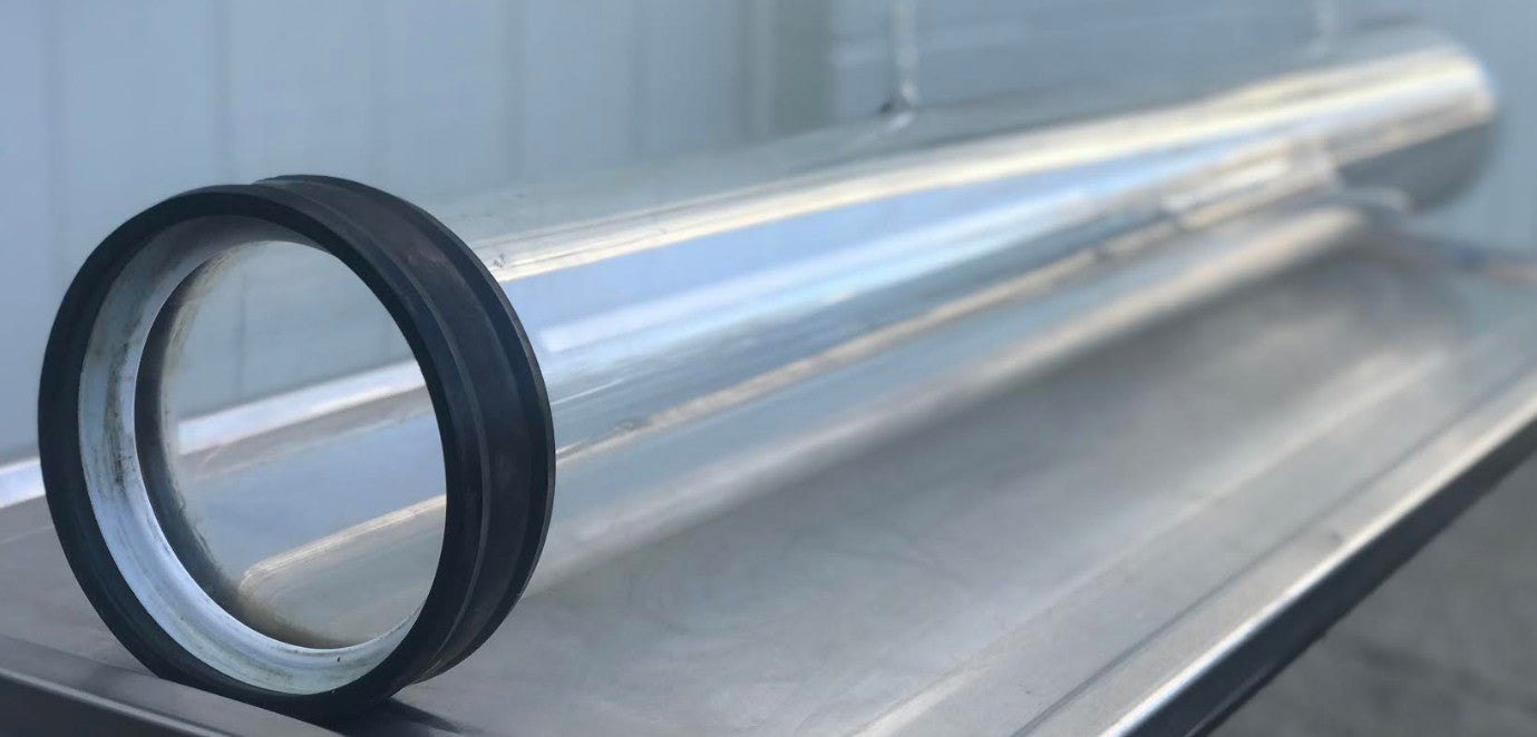 PYREX CORNING 60"x6"INCH ACID-WASTE  DRAINLINE with2 STOPCOCK LAB GLASS FREESHIP