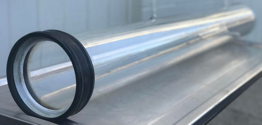 PYREX CORNING 60"x6"INCH ACID-WASTE  DRAINLINE with2 STOPCOCK LAB GLASS FREESHIP