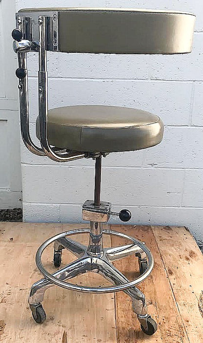 RARE VINTAGE DENTAL MEDICAL STOOL HOSPITAL CLINIC TATOO VETERINARY LAB FREE SHIP