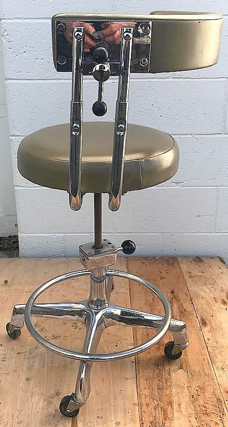 RARE VINTAGE DENTAL MEDICAL STOOL HOSPITAL CLINIC TATOO VETERINARY LAB FREE SHIP