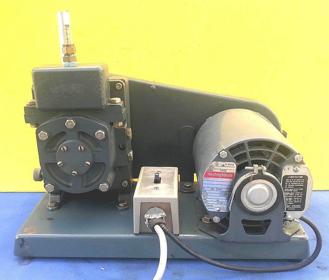 DUO-SEAL BELT DRIVE ROTARY VANE DUO SEAL MODEL 1400 VACUUM PUMP WATCH VIDEO
