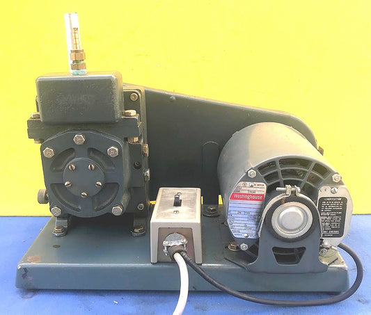 DUO-SEAL BELT DRIVE ROTARY VANE DUO SEAL MODEL 1400 VACUUM PUMP WATCH VIDEO