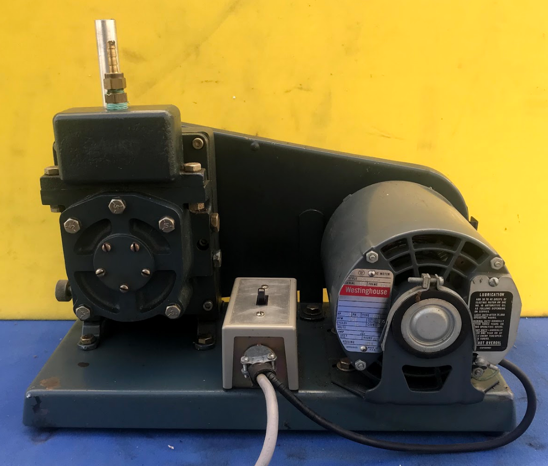 DUO-SEAL BELT DRIVE ROTARY VANE DUO SEAL MODEL 1400 VACUUM PUMP WATCH VIDEO