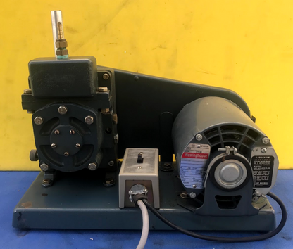 DUO-SEAL BELT DRIVE ROTARY VANE DUO SEAL MODEL 1400 VACUUM PUMP WATCH VIDEO