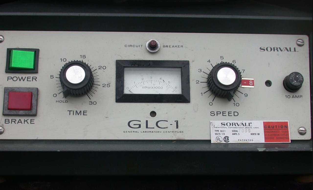 SORVALL GLC-1 CENTRIFUGE - SPINS PERFECTLY HL-4 ROTOR 15ml Tube Buckets FREESHIP