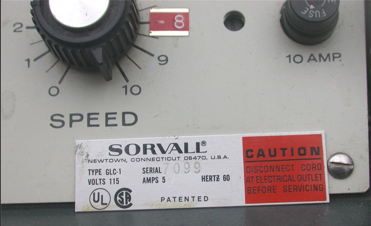 SORVALL GLC-1 CENTRIFUGE - SPINS PERFECTLY HL-4 ROTOR 15ml Tube Buckets FREESHIP