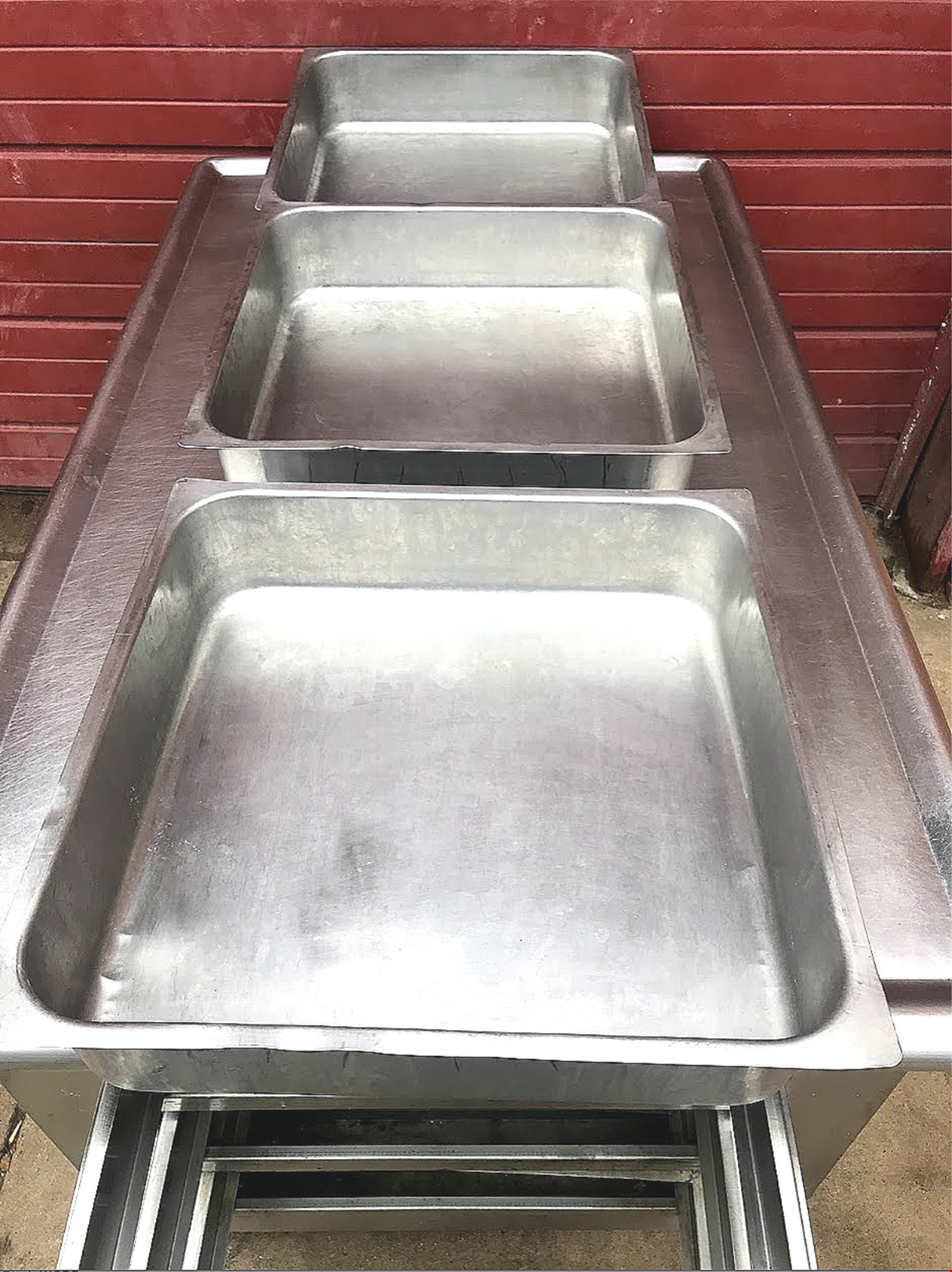 MADEINUSA VINTAGE 1959 HEAVY GAUGE STAINLESS 60x36x32 ISLAND +3DRAWERS FREE SHIP