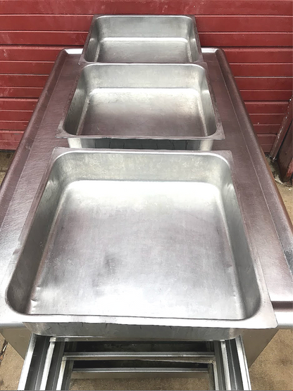 MADEINUSA VINTAGE 1959 HEAVY GAUGE STAINLESS 60x36x32 ISLAND +3DRAWERS FREE SHIP