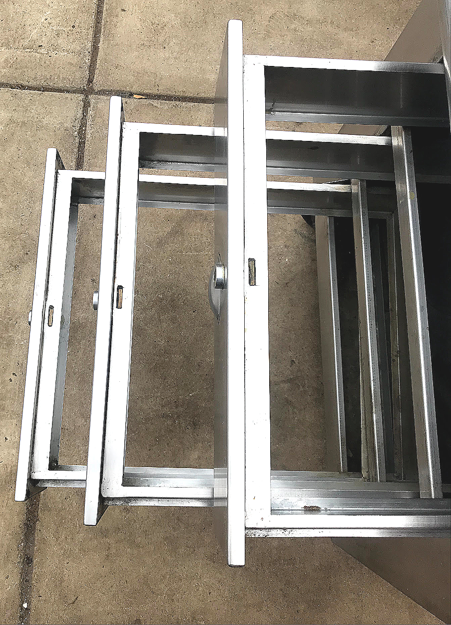 MADEINUSA VINTAGE 1959 HEAVY GAUGE STAINLESS 60x36x32 ISLAND +3DRAWERS FREE SHIP