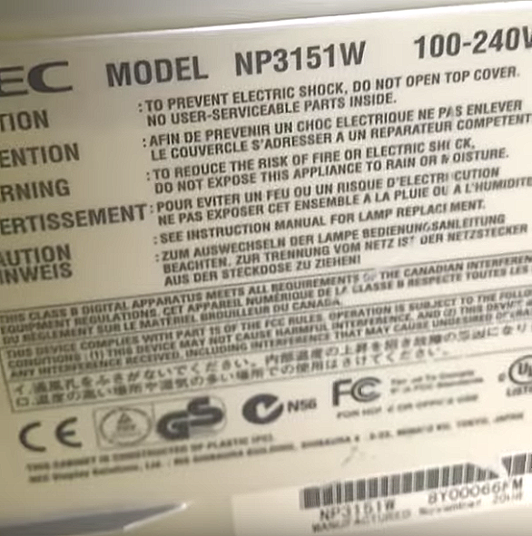 NEC NP3141W NETWORK PROJECTOR with REMOTE & MANUAL WATCH VIDEO FREE SHIPPING