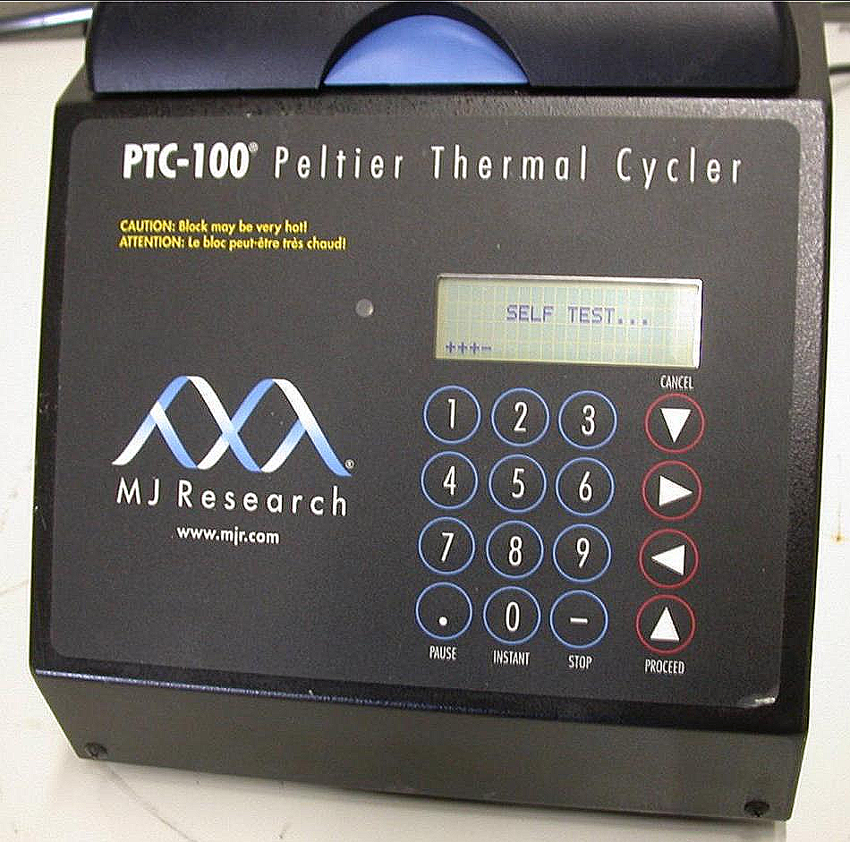 PTC-100 PELTIER PROGRAMMABLE THERMAL CONTROLLER CYCLER 96-WELL & HOT BONNET LID