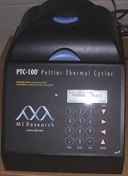 PTC-100 PELTIER PROGRAMMABLE THERMAL CONTROLLER CYCLER 96-WELL & HOT BONNET LID