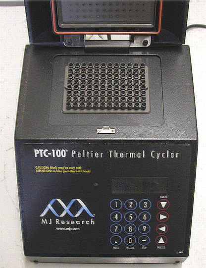 PTC-100 PELTIER PROGRAMMABLE THERMAL CONTROLLER CYCLER 96-WELL & HOT BONNET LID