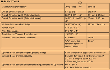 STRYKER 1007 GLIDEAWAY HOSPITAL EMERGENCY TRANSPORT GURNEY STRETCHER - FREE SHIP