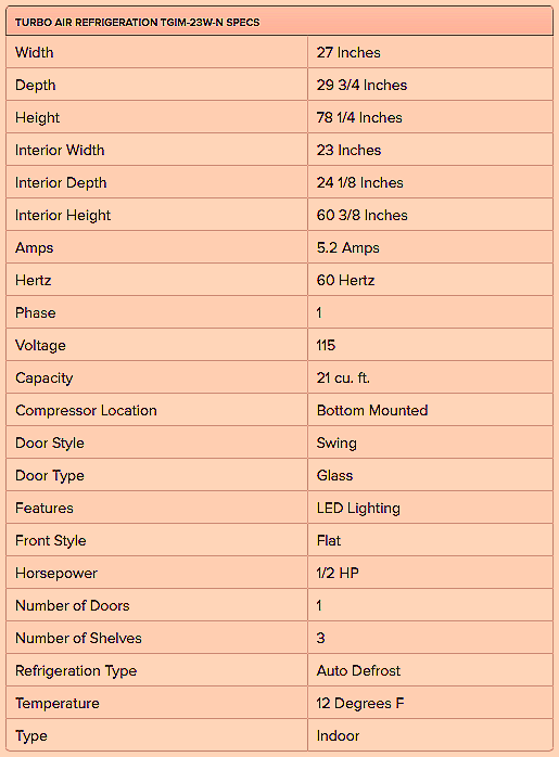 TURBO AIR TGIM-23W GLASS DOOR ICE BAG MERCHANDISER FREEZER TESTED 100% FREESHIP