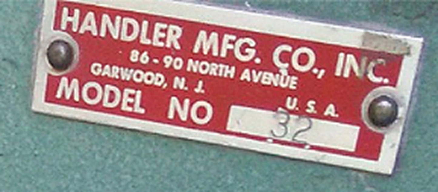 HANDLER MODEL 32 Dental Single Side Trimmer Wet Dentition Model Cutting 12"Wheel