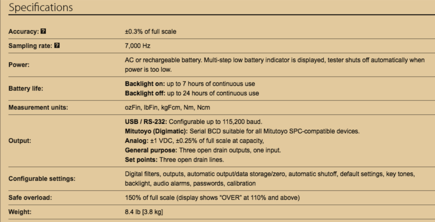CHECK LINE MARK-10 CT100 CLOSURE TORQUE TESTER CAP-T BOTTLE 100%TESTED FREE SHIP