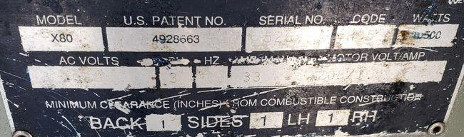 BAKERS PRIDE® model X80 3PH ELECTRIC SINGLE STACK CONVECTION OVEN FREE SHIPPING